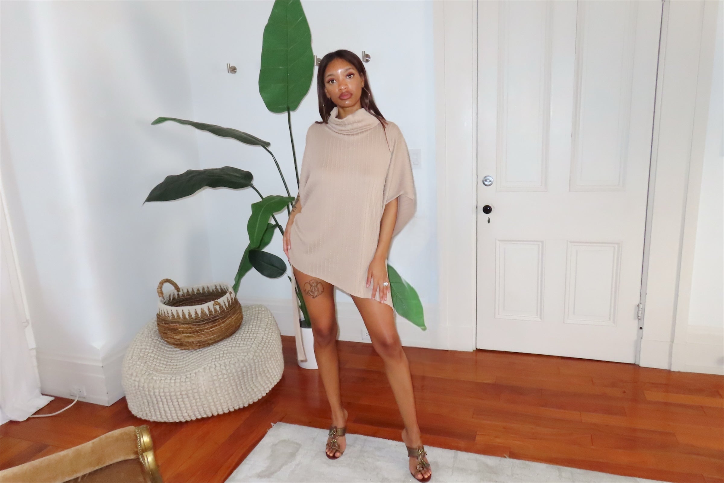 STAR ASYMMETRICAL MINI DRESS